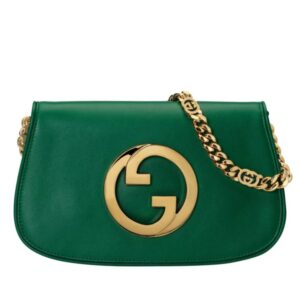 Gucci Green Leather Small Interlocking G Shoulder Bag Gucci