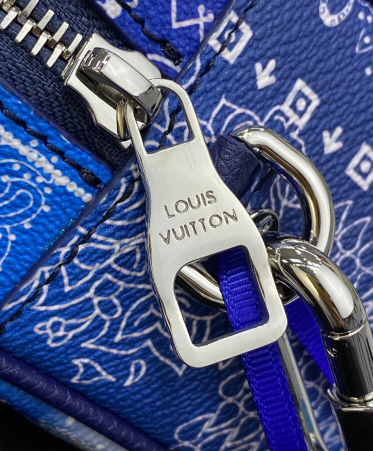 Louis Vuitton Mini Soft Trunk Bandana Monogram Blue