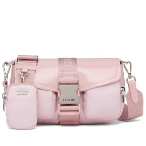 Prada Pocket Nylon And Brushed Leather Bag 1BA896