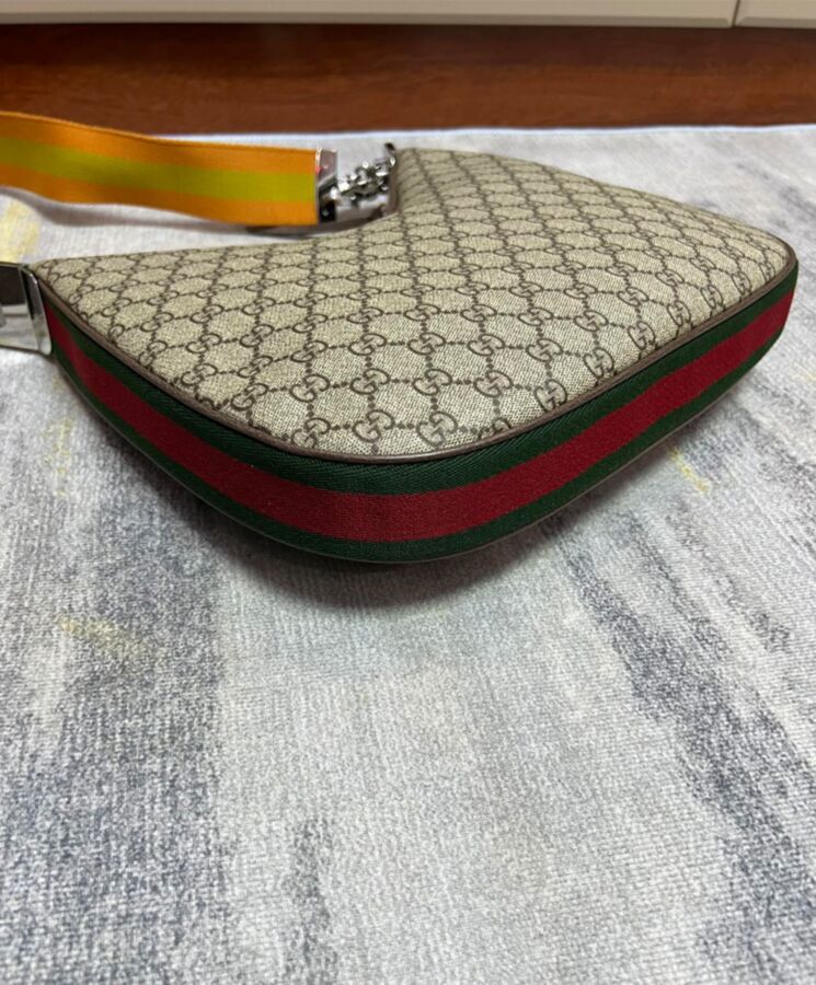 Gucci Soft GG Supreme Duffle Bag With Web 459311 Green - lushenticbags