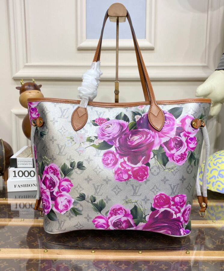 Louis Vuitton Floral And Silver Canvas Garden Capsule OnTheGo MM