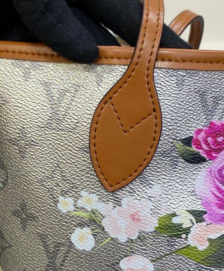 M81724 Louis Vuitton Flower Patterned Canvas Nano Bucket Bag