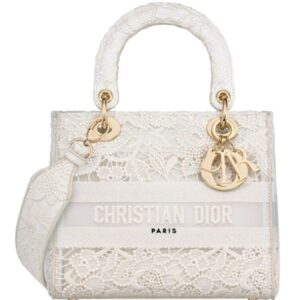 Dior Medium Lady D-Lite Bag White