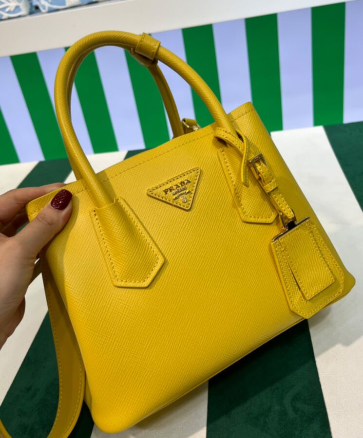 PRADA: bag in nappa leather - Yellow