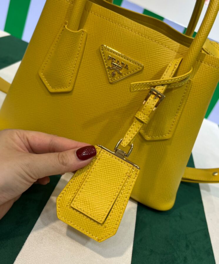 PRADA: bag in nappa leather - Yellow