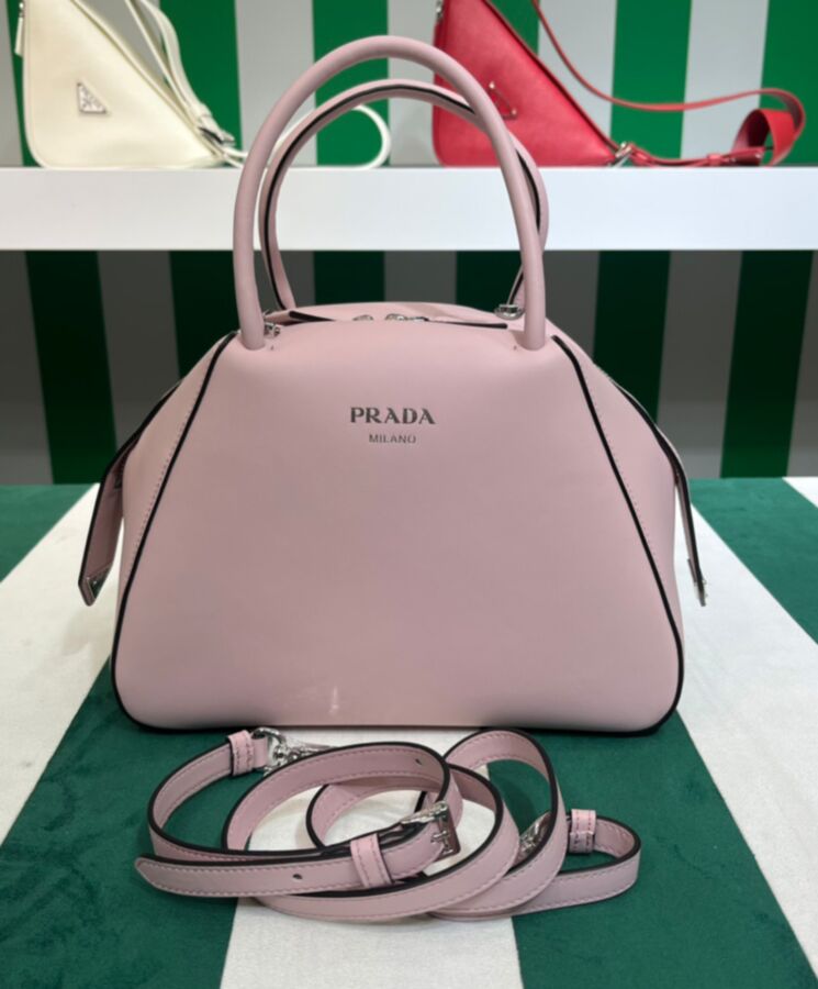 Prada Small Leather Prada Supernova Handbag 1BA366 Pink - lushenticbags