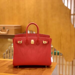 Hermes Birkin Bag 25cm Rouge Red Swift Gold Hardware