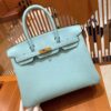 Super Hermes HERMES Birkin 25CM 6W Menthe GHW Full handmade Fatory