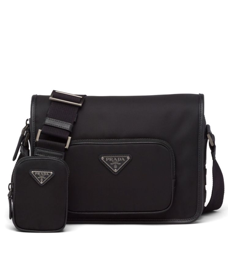 Prada - Re-Nylon And Saffiano Leather Shoulder Bag