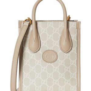 Gucci Mini Tote Bag With Interlocking G Cream