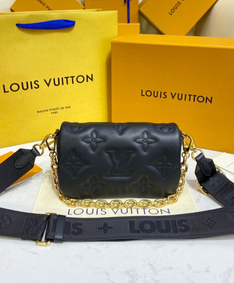 Louis Vuitton Wallet On Strap Bubblegram Black - lushenticbags