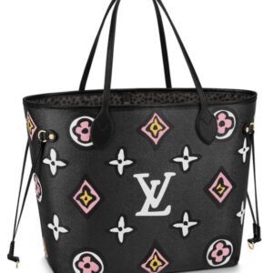Louis Vuitton Onthego MM Wild at Heart Black in Cowhide Leather