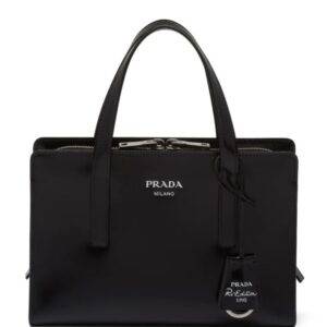Prada Re-Edition 1995 Brushed-Leather Mini Handbag Black