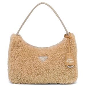 Prada Re-Edition 2000 Shearling Mini Bag 1NE515 Apricot
