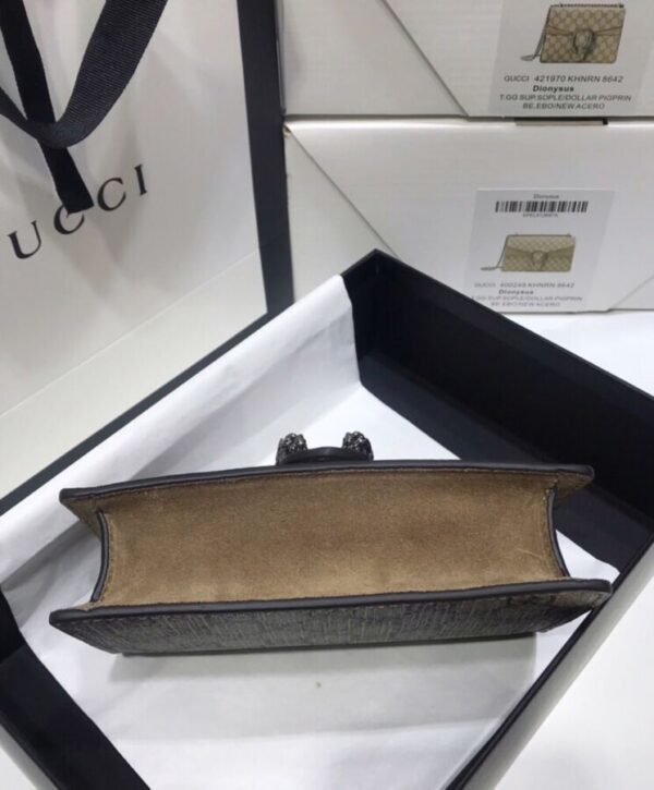 Gucci Dionysus GG Supreme Mini Bag Beige Chain Bag Style ‎421970 KHNRN 8642