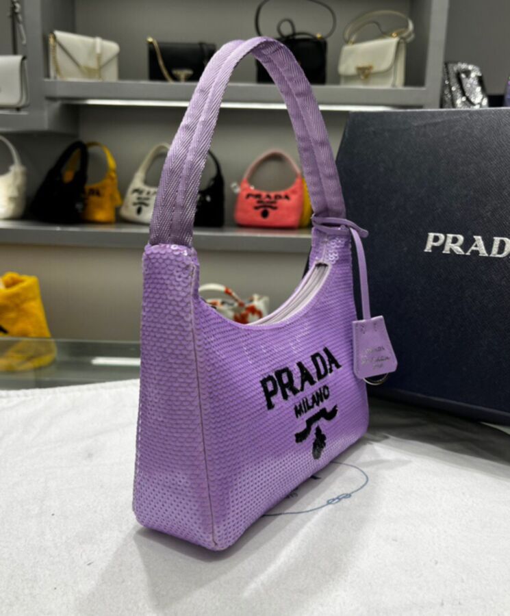 Prada Re-Edition 2000 Sequined Re-Nylon Mini Bag