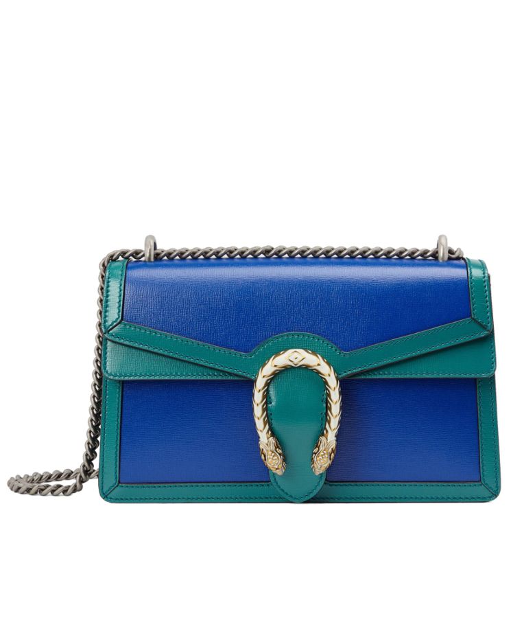 Dionysus Small Shoulder Bag in Blue and Turquoise