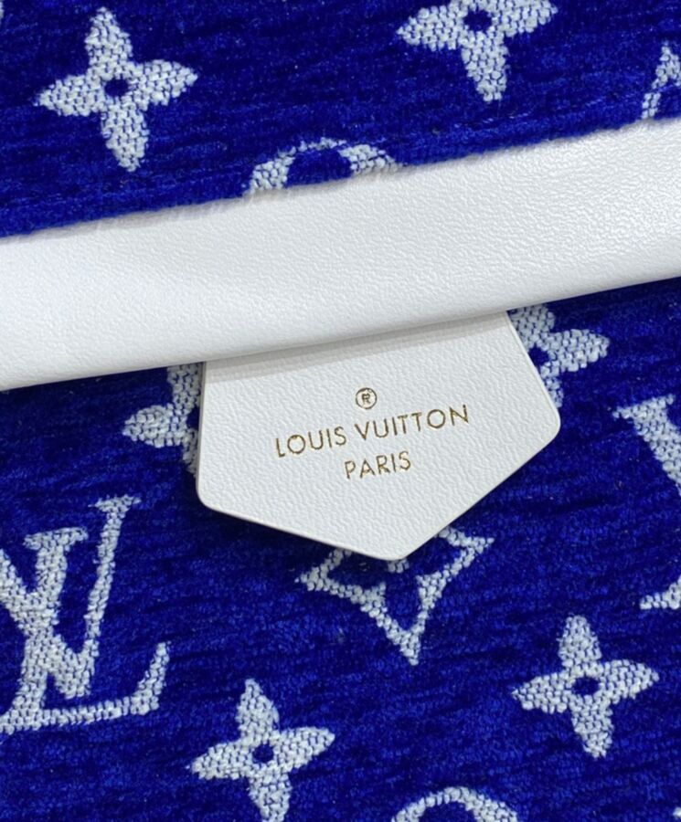 Louis Vuitton Palm Springs Backpack LV Match Monogram Jacquard Velvet Mini Blue