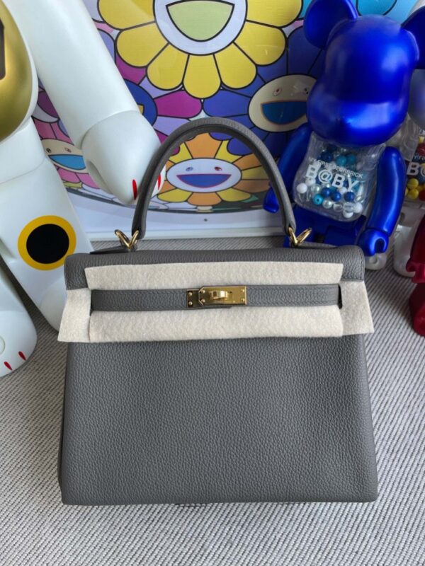 Hermes Kelly togo 8F etain gold buckle 25cm