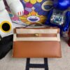 Hermes kelly pochette Swift ck37 Golden Gold Hardware 22cm Full Handmade