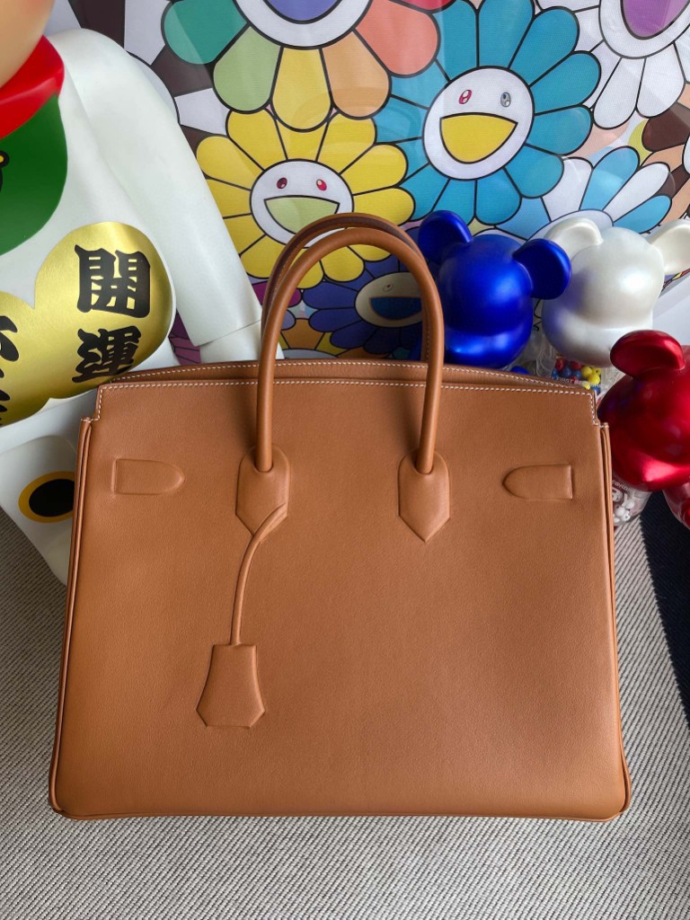 Perfect Hermes HERMES Birkin 25CM Epsom 8C Gri Elephant Full handmade GHW -  lushenticbags