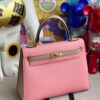 Hermes Kelly 25cm Epsom 1Q creamy pink & s2 Trench Gold Hardware Full Handmade