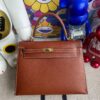 Hermes Kelly 25cm Barenia Golden brown Gold Hardware Full Handmade