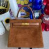 Hermes Kelly 25cm chamois & swift Golden brown Gold Hardware Full Handmade