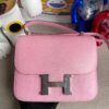 Hermes Constance Lizard shiny 3Q Pink Silver Hardware 24cm Full Handmade