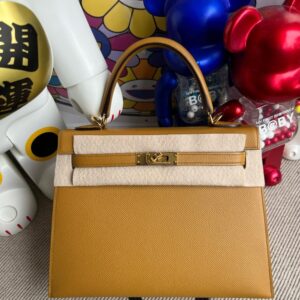 Hermes kelly Epsom 2S Sesame Gold Hardware 25cm Full Handmade