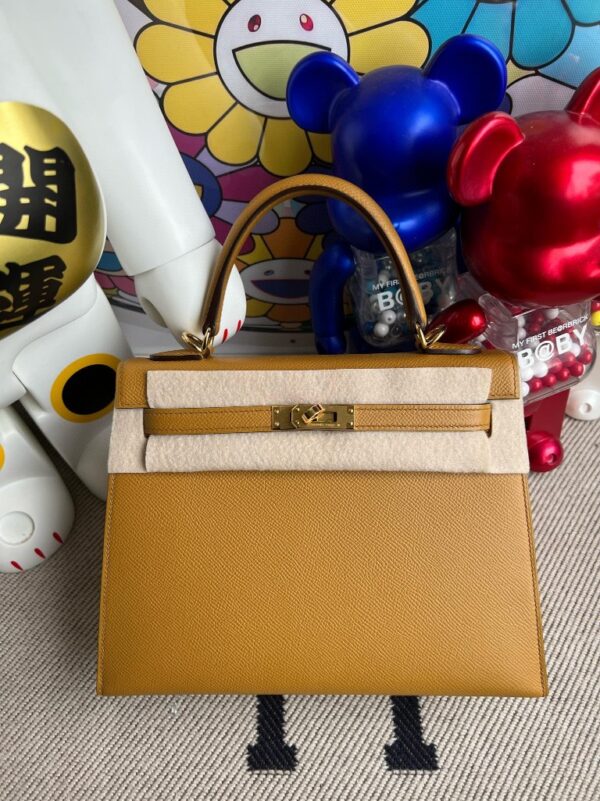 Hermes kelly Epsom 2S Sesame Gold Hardware 25cm Full Handmade