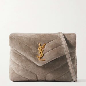 SAINT LAURENT Loulou Toy quilted suede shoulder bag