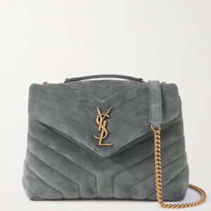 SAINT LAURENT Loulou small quilted suede shoulder bag