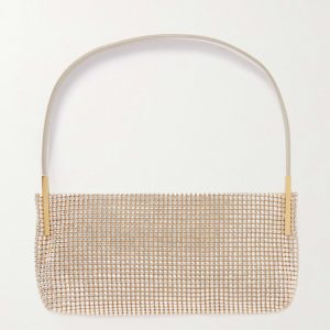 SAINT LAURENT Suzanne crystal-embellished satin shoulder bag