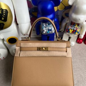 Hermes kelly Epsom Biscuit Color Gold Hardware 25cm Full Handmade