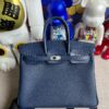 Hermes Birkin Touch gem blue Matte crocodile Silver Hardware 25cm Full Handmade