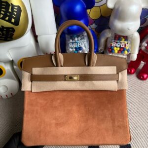 Hermes Birkin 30 Chamois and Alezan Grizzly and Swift Gold