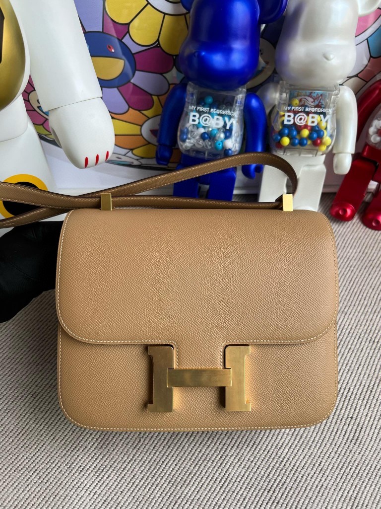 Hermes Constance Epsom Chai Color Gold Hardware GHW 24m Full Handmade -  lushenticbags