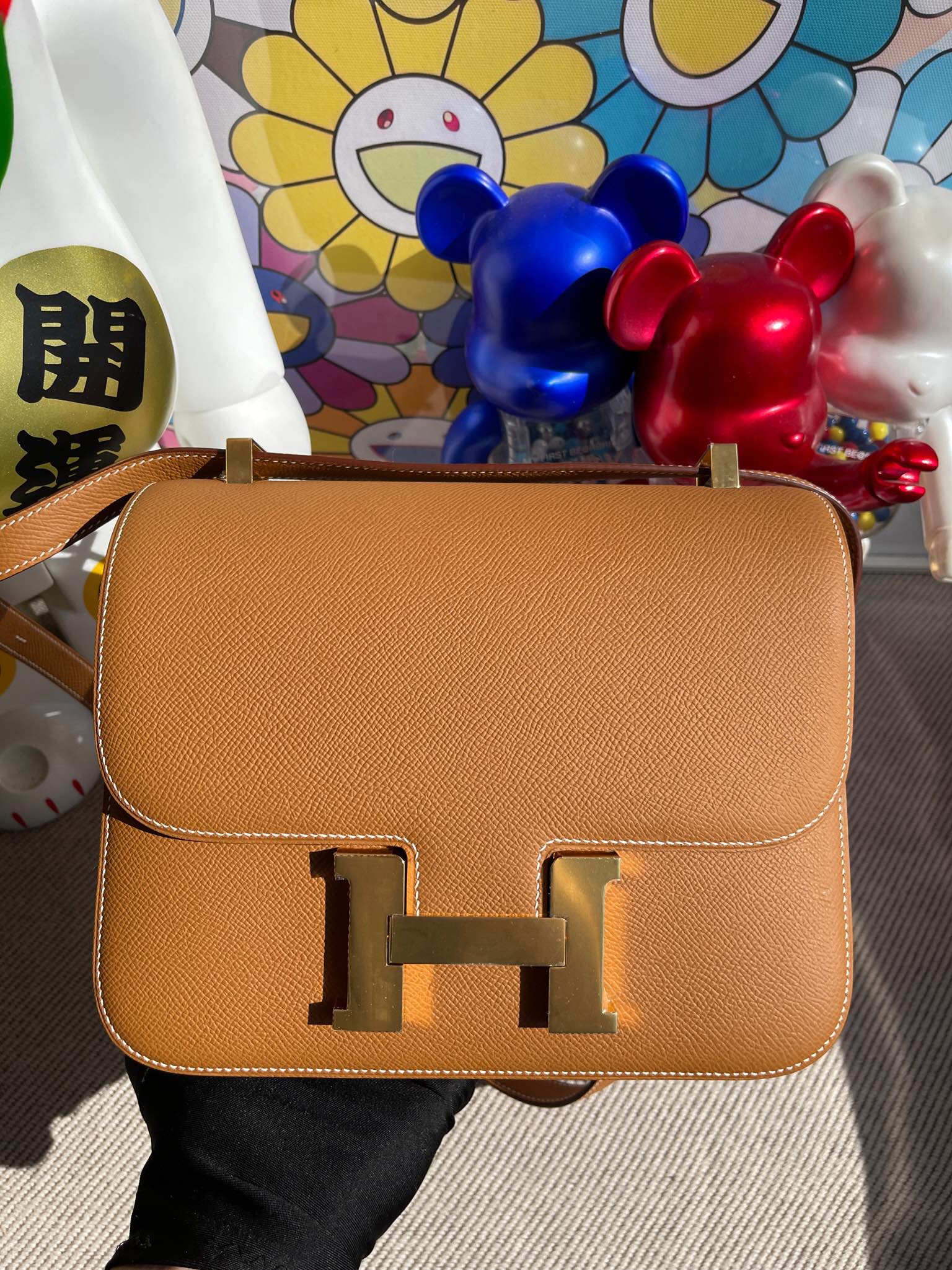 Hermes Constance ck37 Golden Epsom Gold Hardware GHW 24cm Full Handmade -  lushenticbags