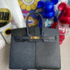 Hermes Birkin 25CM Epsom CK89 Nior / 2Z Blue Nuit / B3 Blue Zanzibar Handmade