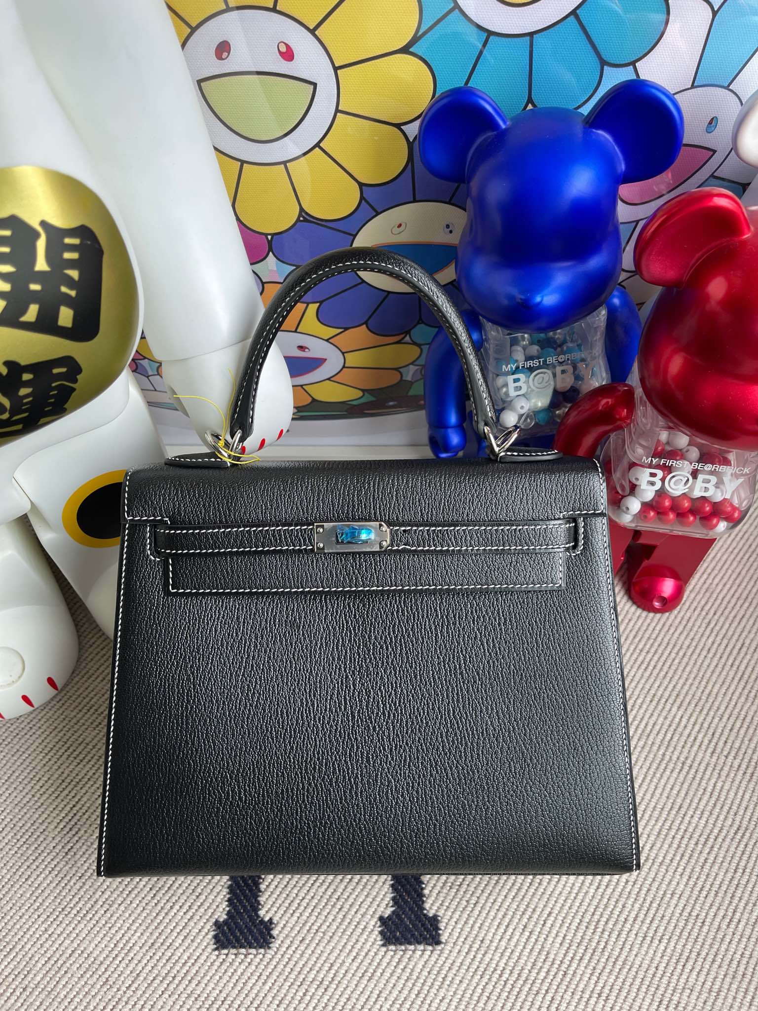 Hermes Kelly Touch 25cm Togo Ck10 Craie Gold Hardware Full Handmade -  lushenticbags