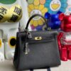 Hermes Kelly 25cm Togo & Lizard Classic black Gold Hardware Full Handmade