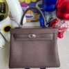 Hermes Kelly 25cm togo 0D Deep wine Red Silver Hardware Full Handmade