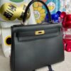 Hermes Kelly 28cm Jonathan Ck89 black Gold Hardware Full Handmade