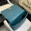 Chanel 19 Maxi Handbag Lambskin Gold AS1162 Lake Blue