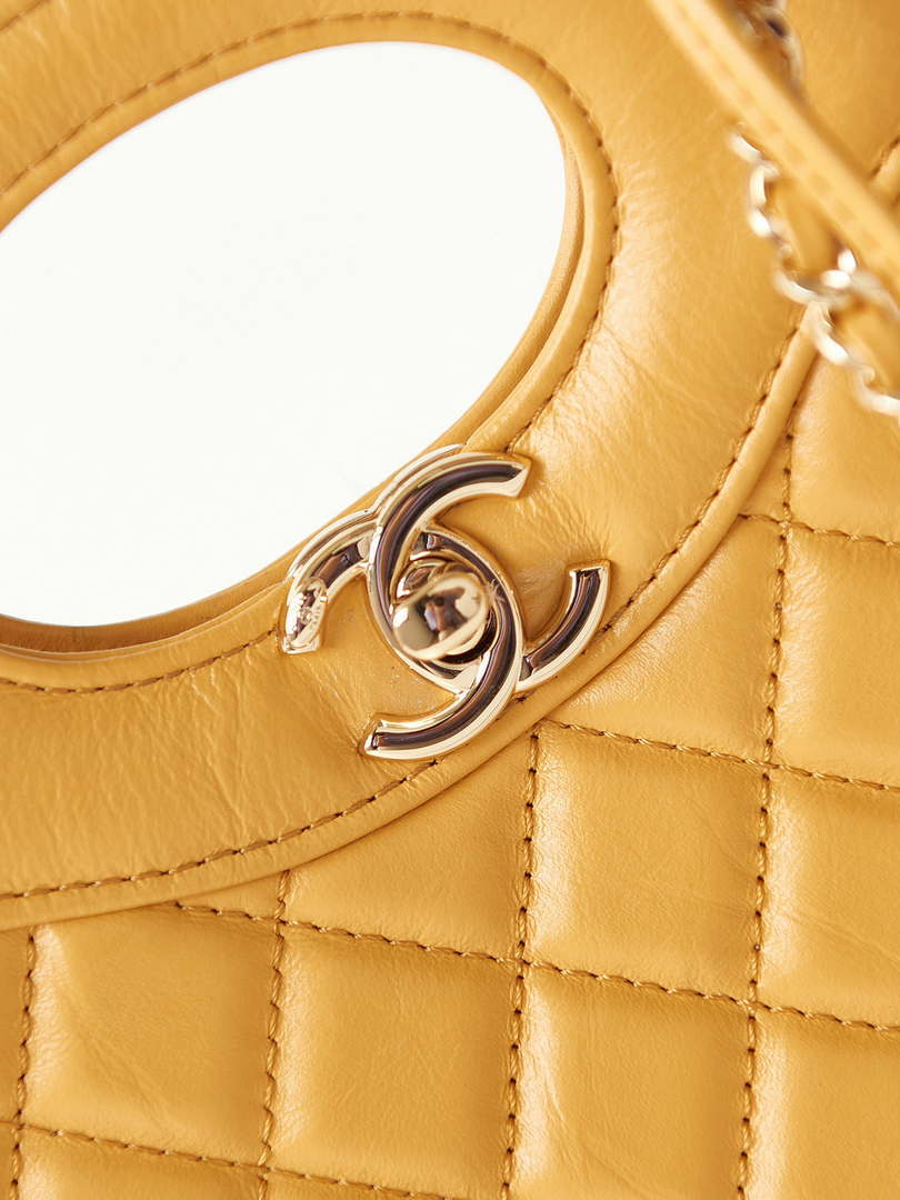 Chanel 31 mini Shopping Chain Lambskin leather AS4133 Bag Yellow -  lushenticbags