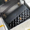 Chanel A01112 Flap Handbag Classic Bag Patent leather Lambskin Black Gold