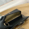 Chanel A01113 Flap Handbag Classic Bag Black Lambskin Gold With Ball