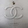 Chanel A01113 Flap Handbag Classic Bag Grained shiny Calfskin Ligth Gray Silver