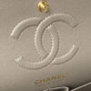 Chanel A01113 Flap Handbag Classic Bag Lambskin Light Gray Gold